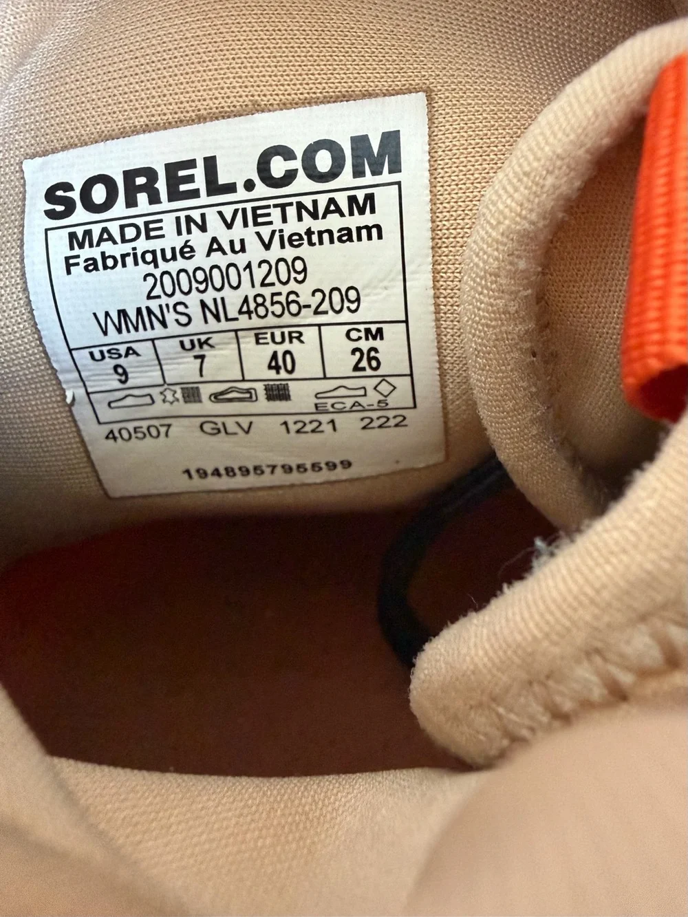 Sorel Women’s Beige & Brown Suede High-Top In N Out Sneaker Size 9